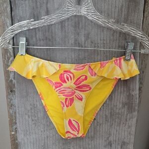 Ramy Brook NWT Ruffle Accent Floral Bikini Bottom XS